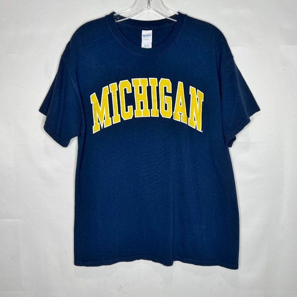 Gildan Tops - Gildan Woman’s Shirt sz Lg.  Michigan Wolverines Navy Blue & Yellow T-shirt